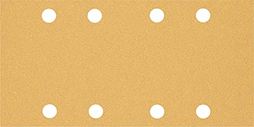 Bosch Accessories 50x Schleifpapier Expert C470 mit 8 Löchern (für Hartholz, Farbe auf Holz, 93x186 mm, Körnung 80, Zubehör Schwingschleifer) von Bosch Accessories