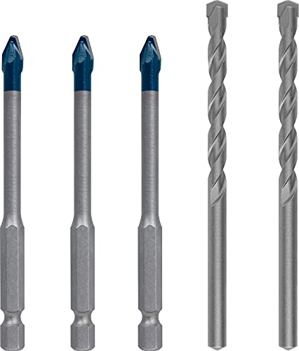 Bosch Accessories 5tlg. Expert HEX-9/CYL-3 HardCeramic Bohrer Set (für Dachziegel, Fliesen, Ø 6 mm, Zubehör Schlagbohrmaschine) von Bosch Accessories