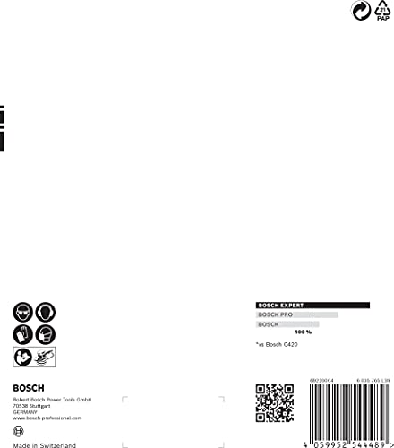 Bosch 5x EXPERT C470 Schleifblatt mit 6 Löchern (für Farbe auf Holz, Hartholz, Ø 150 mm, Körnung 400, Professional Zubehör Exzenterschleifer, Exzenterschleifer) von Bosch Professional