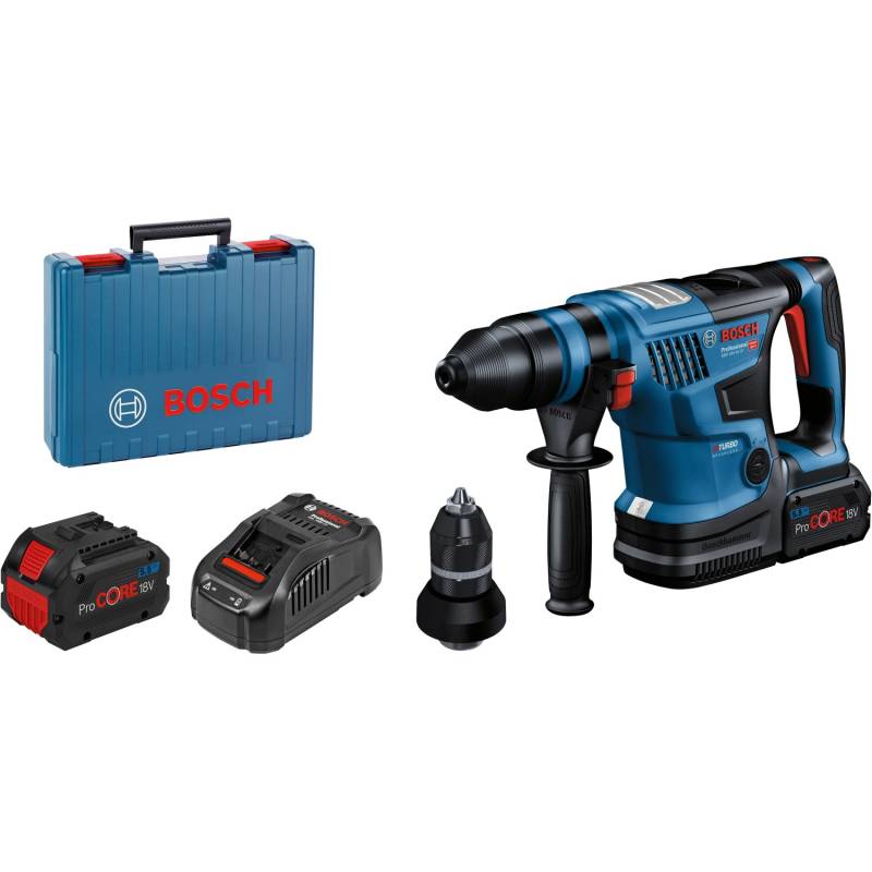 Bosch Professional Akku-Bohrhammer Biturbo GBH 18V-34 mit 2 Akkus, GAL & Koffer von Bosch Professional