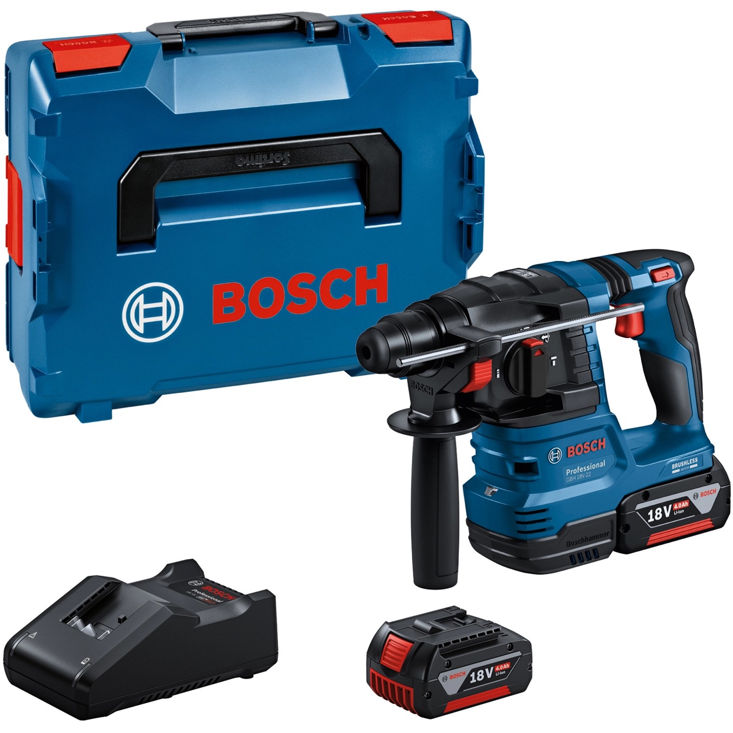 Bosch Professional Akku-Bohrhammer GBH 18V-22 mit 2x 4.0Ah Akku & GAL in L-Boxx Bosch Professional Akku-Bohrhammer GBH 18V-22 mit 2x 4.0Ah Akku & GAL in L-Boxx von Bosch Professional