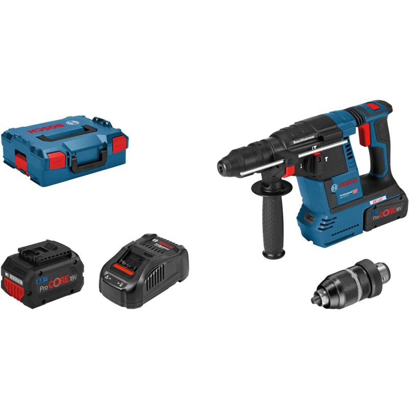 Bosch Professional Akku-Bohrhammer GBH 18V-26 F mit 2 Akkus & GAL in L-Boxx von Bosch Professional