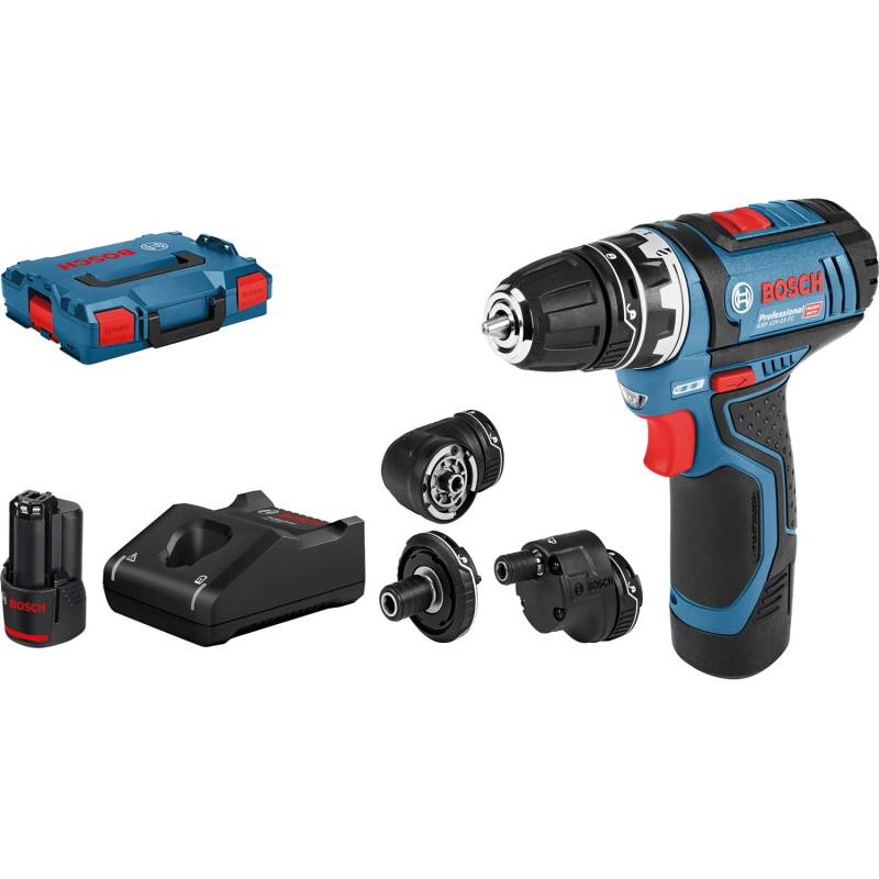 Bosch Professional Akku-Bohrschrauber GSR 12V-15 FC mit 2x2Ah, Zubehör in L-Boxx von Bosch Professional