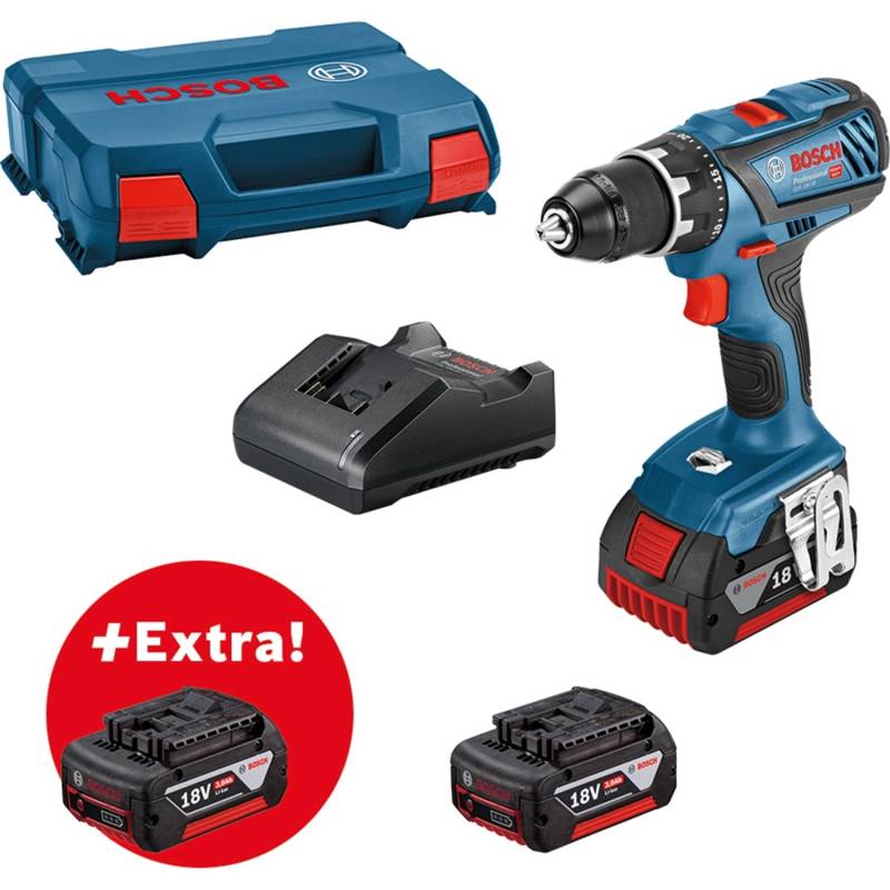 Bosch Professional Akku-Bohrschrauber GSR 18V-28 mit 2x 3.0Ah & GAL in L-Case von Bosch Professional
