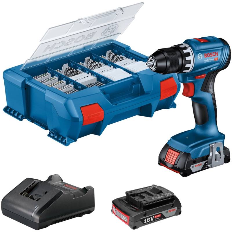 Bosch Professional Akku-Bohrschrauber GSR 18V-45 mit Akkus & 82 AC-Set in L-Case Bosch Professional Akku-Bohrschrauber GSR 18V-45 mit Akkus & 82 AC-Set in L-Case von Bosch Professional