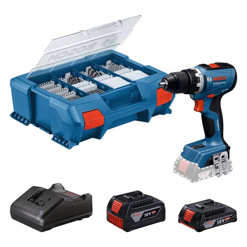 Bosch Professional Akku-Bohrschrauber GSR 18V-65 inkl. 2 Akkus & GAL in L-Boxx von Bosch Professional