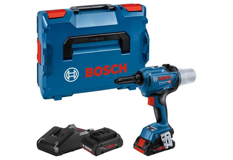 Bosch Professional Akku-Multifunktionswerkzeug Bosch Professional Akku-Nietpistole GRG 18V-16 C, 2x Li-Ion Akku ProCORE18V 4,0Ah, in L-BOXX von Bosch Professional