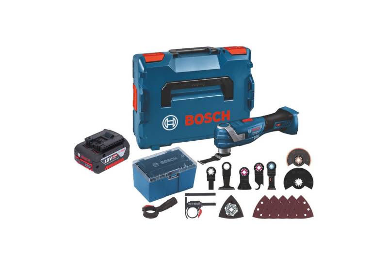 Bosch Professional Akku-Multifunktionswerkzeug GOP 18 V 34 Akku Multi Cutter + Zubehör + 1x Akku 4,0 Ah - ohne Lader von Bosch Professional