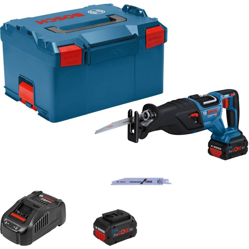 Bosch Professional Akku-Säbelsäge GSA 18 V-28 mit 2 Akkus und L-Boxx von Bosch Professional