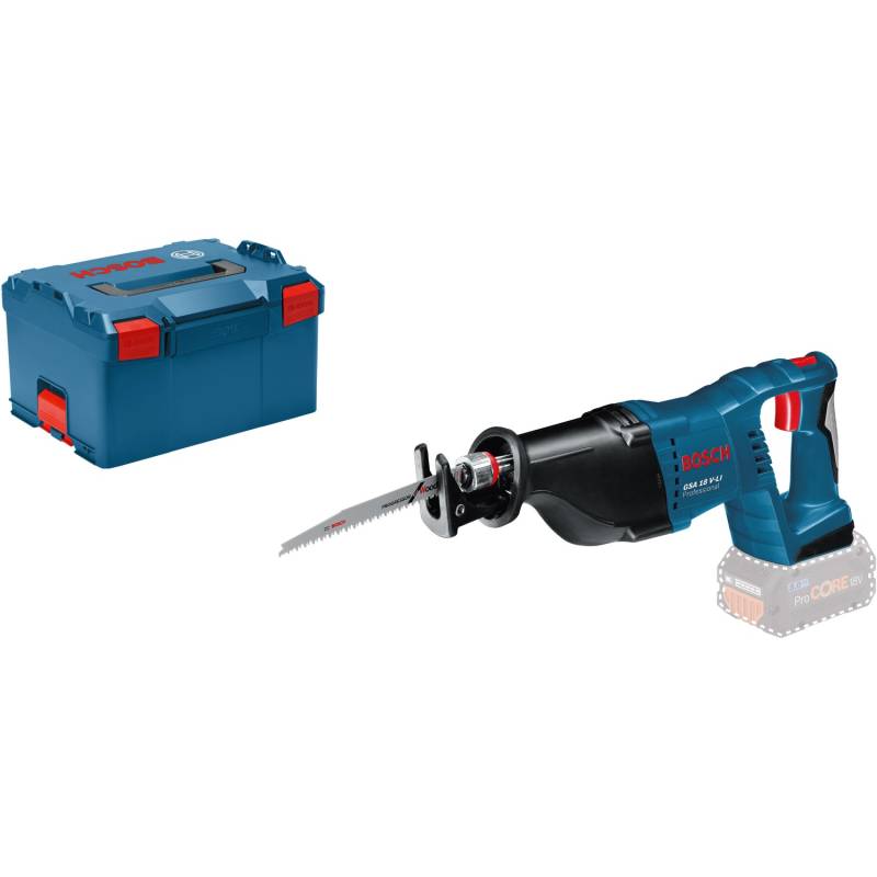 Bosch Professional Akku-Säbelsäge GSA 18 V-Li Solo in L-Boxx mit Säbelsägeblatt von Bosch Professional