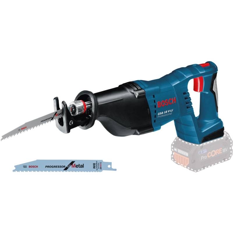 Bosch Professional Akku-Säbelsäge GSA 18 V-Li Solo mit 2 x Säbelsägeblatt Bosch Professional Akku-Säbelsäge GSA 18 V-Li Solo mit 2 x Säbelsägeblatt von Bosch Professional