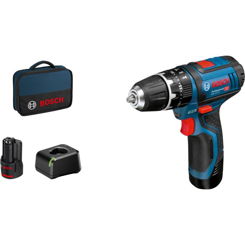 Bosch Professional Akku-Schlagbohrschrauber GSB 12 V-15 inkl. 2 Akkus, Softbag Bosch Professional Akku-Schlagbohrschrauber GSB 12 V-15 inkl. 2 Akkus, Softbag von Bosch Professional