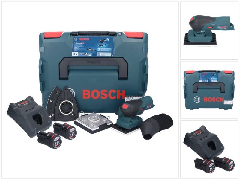 Bosch Professional Akku-Schwingschleifer GSS 12V-13 Professional Akku Schwingschleifer 12 V + 2x Akku 2,0 Ah + Bosch Professional Akku-Schwingschleifer GSS 12V-13 Professional Akku Schwingschleifer 12 V + 2x Akku 2,0 Ah + von Bosch Professional