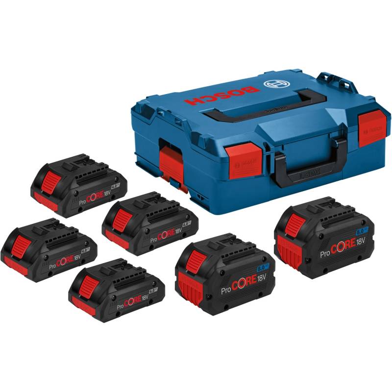 Bosch Professional Akku Set 4x ProCore 18 V 4 Ah & 2x ProCore 18 V 8 Ah L-Boxx Bosch Professional Akku Set 4x ProCore 18 V 4 Ah & 2x ProCore 18 V 8 Ah L-Boxx von Bosch Professional