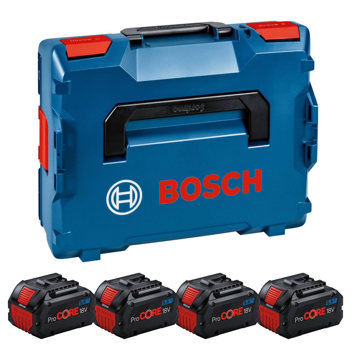 Bosch Professional Akku 4er Set ProCore 18 V 5.5 Ah in L-Boxx von Bosch Professional