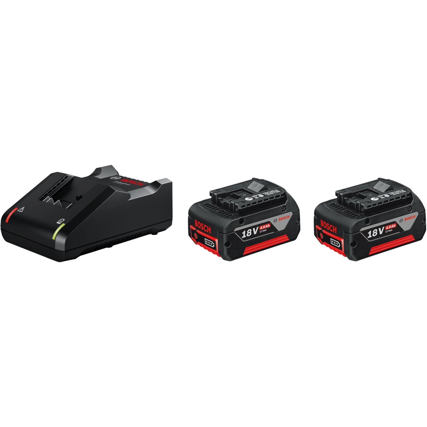 Bosch Professional Akku-Starterset mit 2x 18 V 4 Ah Akku & Ladegerät GAL 18 V-40 Bosch Professional Akku-Starterset mit 2x 18 V 4 Ah Akku & Ladegerät GAL 18 V-40 von Bosch Professional