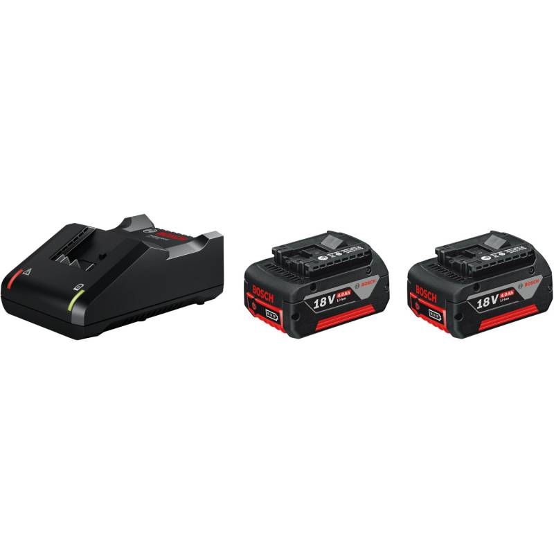 Bosch Professional Akku-Starterset mit 2x 18 V 4 Ah Akku & Ladegerät GAL 18 V-40 von Bosch Professional