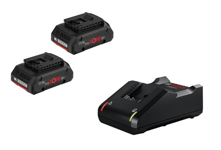 Bosch Professional Akku-Starterset mit 2x ProCore 18 V 4 Ah Akku & Ladegerät GAL von Bosch Professional