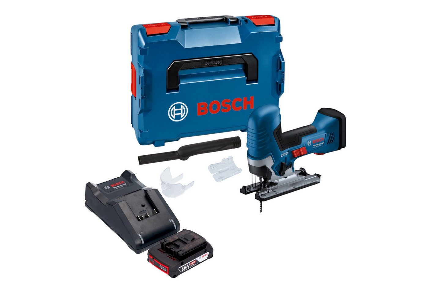 Bosch Professional Akku-Stichsäge GST 18V-125 S Professional 18 V + 1x Akku 2,0 Ah + Lader + L-Boxx von Bosch Professional