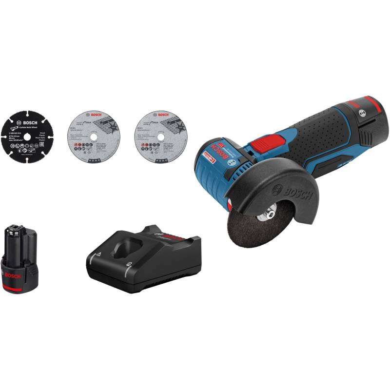 Bosch Professional Akku-Winkelschleifer GWS 12 V-76 L-Boxx inkl. 2 Akkus + GAL von Bosch Professional
