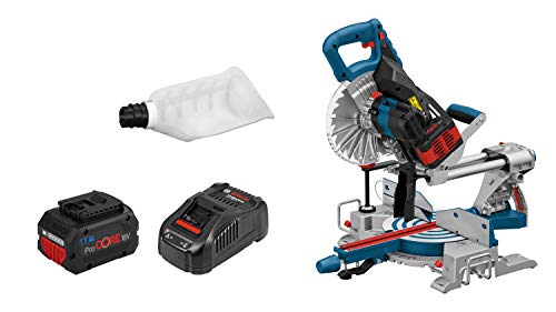 Bosch Professional 18V System BITURBO Akku Kapp- und Gehrungssäge GCM 18V-216 (inkl. 2x 5.5Ah ProCORE18V Akkus, Ladegerät GAL 1880 CV, Sägeblatt Standard for Wood, 216 x 30 x 1.7 mm) von Bosch Professional