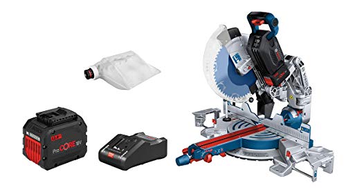 Bosch Professional BITURBO Akku Paneelsäge GCM 18V-305 GDC (inkl. 2x12.0 Ah ProCORE18V Akkus, Ladegerät GAL 18V-160 C, Connectivity-Modul, Sägeblatt, Staubbeutel, im Karton) von Bosch Professional