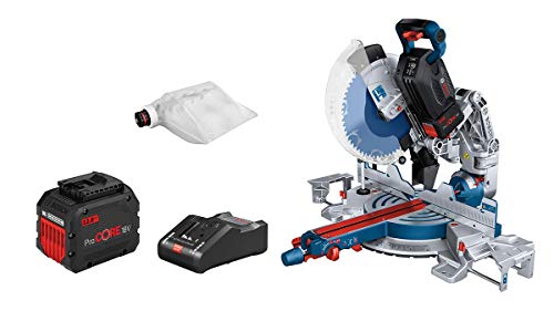 Bosch Professional 18V BITURBO Akku Kapp- und Gehrungssäge GCM 18V-305 GDC (inkl. 2x 12.0Ah ProCORE18V Akkus, Ladegerät GAL 18V-160 C, Connectivity-Modul, Sägeblatt, Staubbeutel) von Bosch Professional
