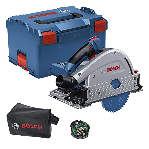 Bosch Professional 18V System BITURBO Akku Tauchkreissäge GKT 18V-52 GC (inkl. Sägeblatt, Connectivity-Modul, Staubbeutel, Einlage, L-BOXX, ohne Akku/ Ladegerät) von Bosch Professional