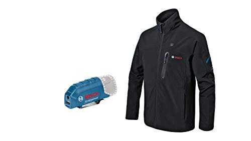 Bosch Professional Beheizbare Jacke GHJ 12+18V XA (inkl. USB-Ladeadapter GAA 12V-21, ohne Akku, im Karton), größe s, 06188000DX von Bosch Professional