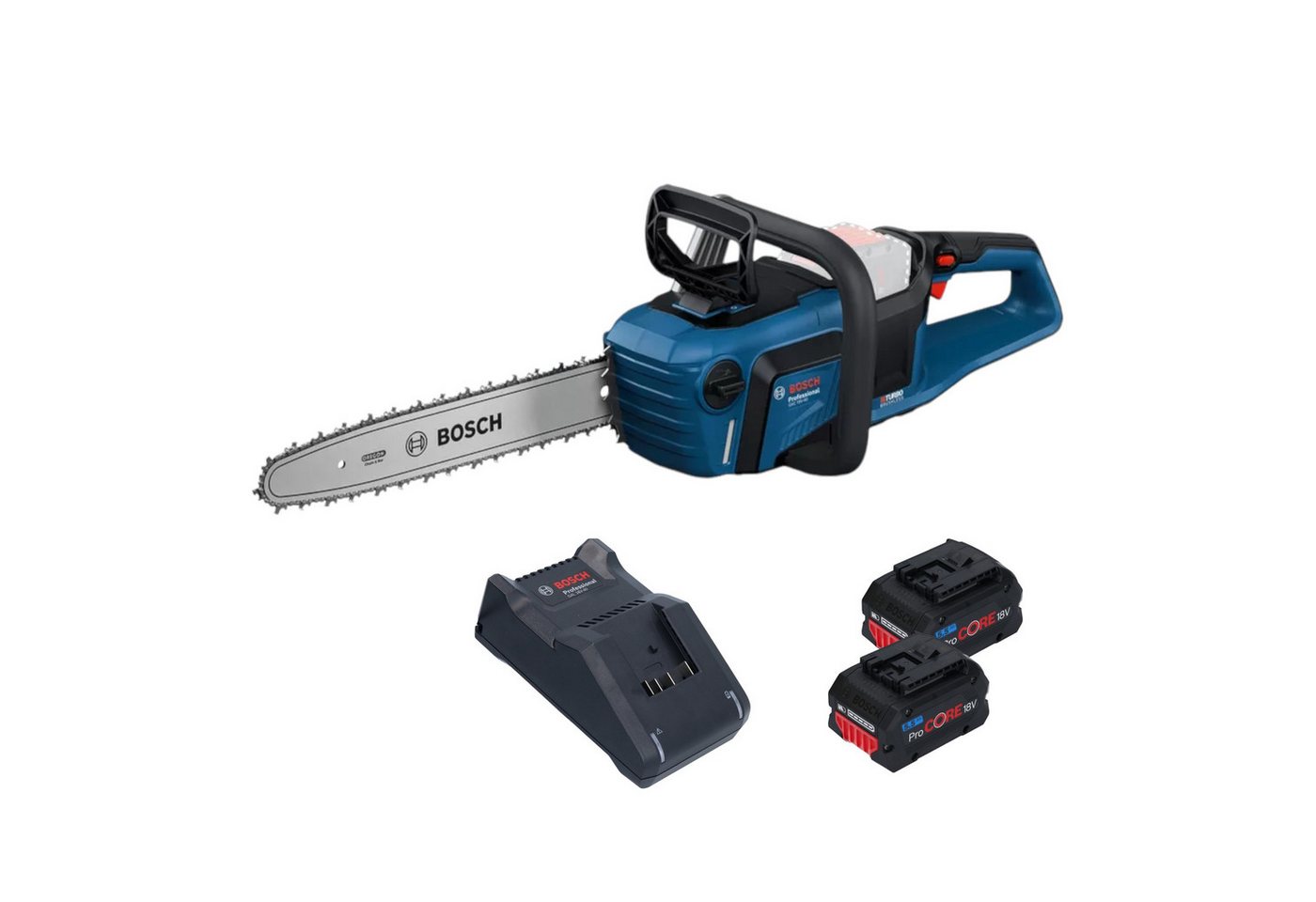 Bosch Professional Benzin-Kettensäge GKE18V-40 Professional 18 V 40 cm + 2x ProCORE Akku 5,5 Ah + Ladegerät Bosch Professional Benzin-Kettensäge GKE18V-40 Professional 18 V 40 cm + 2x ProCORE Akku 5,5 Ah + Ladegerät von Bosch Professional