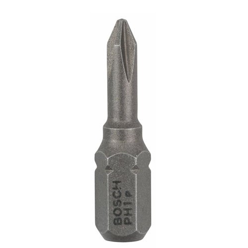 Bosch Professional Bit Extra-Hart für Phillips-Kreuzschlitzschrauben (PH0, Länge: 25 mm, 25 Stück) von Bosch Accessories