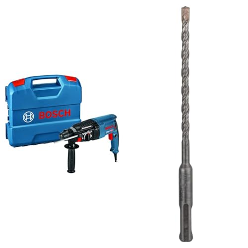 Bosch Professional Bohrhammer GBH 2-26 (Tiefenanschlag, Zusatzhandgriff, 830 Watt-Motor, SDS-Plus Werkzeugaufnahme, Handwerkerkoffer) + Hammerbohrer SDS plus (für Beton, Ø 6 mm, Länge 165 mm) von Bosch Professional