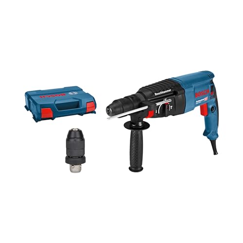 Bosch Professional Bohrhammer GBH 2-26 F (Leistung 830 Watt, Wechselfutter SDS-plus, inkl. Zusatzhandgriff, Tiefenanschlag, Maschinentuch, Schnellwechselbohrfutter, Handwerkoffer) von Bosch Professional