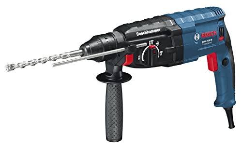 Bosch Professional 0611267500 Bohrhammer (880 Watt, mit SDS-plus Aufnahme, Rückschlag-Schutz, Handwerker-Koffer), Schwarz, Blau, Ohne Schnellspann-Bohrfutter, Bis 28 mm Bohr von Bosch Professional