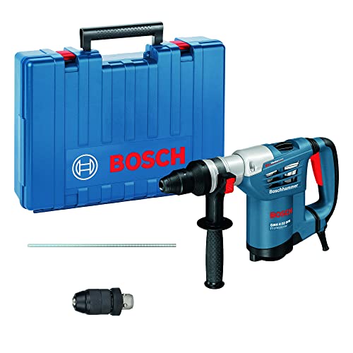 Bosch Professional Bohrhammer GBH 4-32 DFR (900 Watt, 4.2 Joule, SDS plus, max. Bohr 30mm, inkl. Schnellwechselbohrfutter 13 mm, Tiefenanschlag 310 mm, Zusatzhandgriff, Hammer Bohr, Handwerkerkoffer) von Bosch Professional