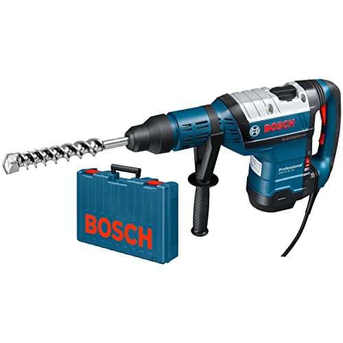 Bosch Professional Bohrhammer GBH 8-45 D (1500 Watt, 12.5 Joul, SDS max, bis zu 45 mm Bohrungen, langlebig, inkl. Zusatzgriff, Überlastkupplung, Wiederanlaufschutz, Hammer Bohr, im Handwerkerkoffer) von Bosch Professional