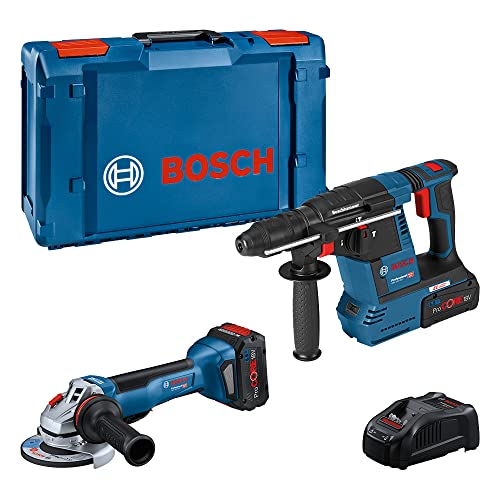 Bosch Professional Combo Kit GWS 18V-10 P + GBH 18V-26 C (inkl. 2x Akku ProCORE18V 5.5Ah, Ladegerät GAL 1880 CV, in L-BOXX) von Bosch Professional