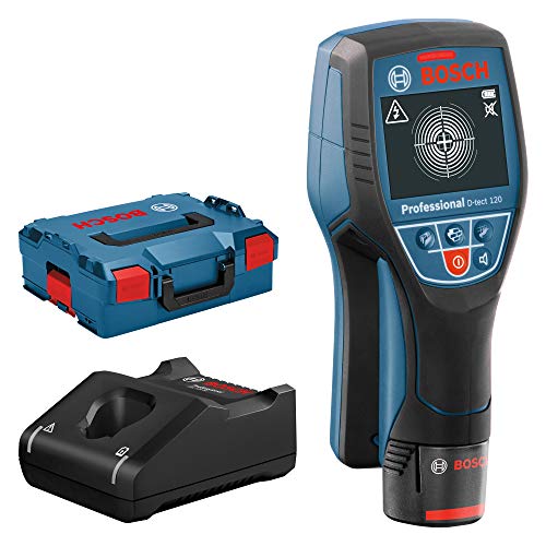 Bosch Professional System Ortungsgerät D-tect (1 Akku 12V, max. Ortungstiefe Kunststoffrohre/Holzunterkonstruktion/spannungsführende Leitungen/Eisenmetalle: 60/38/60/120/120 mm, L-Boxx) von Bosch Professional