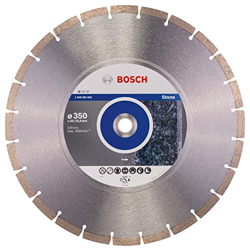 Bosch Accessories Bosch Professional 1x Diamanttrennscheibe Standard for Stone (für Stein, Granit, Beton, Ø 350 x 20/25,40 x 3,1 x 10 mm, Zubehör für Tisch- & Benzinsägen) von Bosch Professional