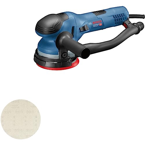 Bosch Professional Exzenterschleifer GET 55-125 (inkl. Schleifteller, 1xSchleifblatt, Schutzring, Ausblasrohr, Zusatzhandgriff, Innensechskantschlüssel) von Bosch Professional