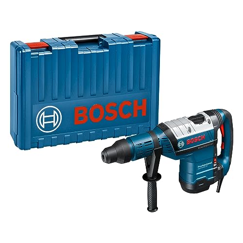 Bosch Professional Bohrhammer GBH 8-45 DV (Leistung 1.500 Watt, Bohr-Ø in Beton mit Hammerbohrern: 12-45 mm, Schlagenergie max.: 12,5 J, SDS-max., inkl. Fetttube, Zusatzhandgriff, im Koffer) von Bosch Professional