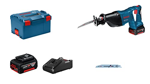 Bosch Professional GSA 18 V-LI Akku-Säbelsäge, 2x4,0 Ah Akku, 2 Sägeblätter, 18 V, L-Boxx Bosch Professional GSA 18 V-LI Akku-Säbelsäge, 2x4,0 Ah Akku, 2 Sägeblätter, 18 V, L-Boxx von Bosch Professional