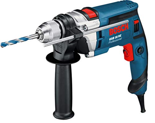 Bosch Professional Schlagbohrmaschine GSB 16 RE (inkl. Schnellspannbohrfutter 13mm, Tiefenanschlag 210mm, Zusatzhandgriff, Handwerkoffer) von Bosch Professional