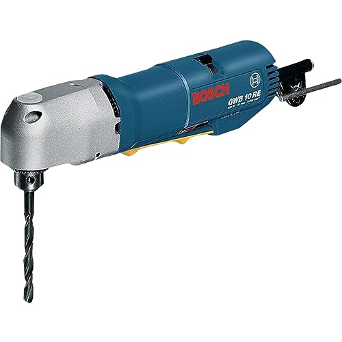 Bosch Professional Winkelbohrmaschine GWB 10 RE (400 W Nennaufnahmeleistung, 22 mm Bohr-Ø Holz, 10 mm Bohr-Ø Stahl, inkl. Zahnkranzbohrfutter eingebaut 10 mm) von Bosch Professional