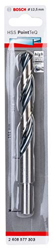 Bosch Professional 1x HSS Spiralbohrer PointTeQ (für Metall, reduzierter Schaft, 12,5 x 101 x 151 mm, Zubehör Bohrschrauber) von Bosch Accessories