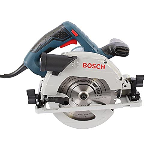 Bosch Professional Handkreissäge GKS 55+ GCE (inkl. Innensechskant, 1xKreissägeblatt for Wood, Parallelanschlag, Vakuumadapter, im Karton) von Bosch Professional