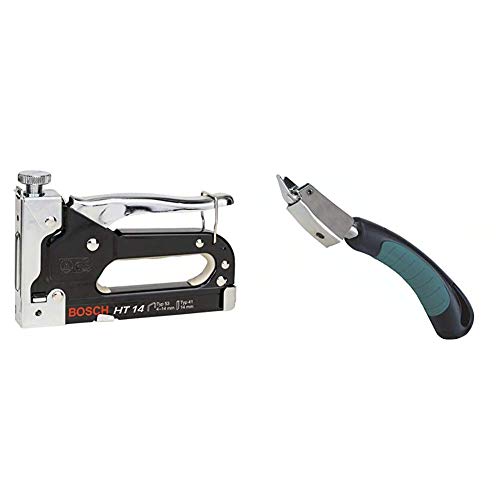 Bosch Professional Handtacker HT 14 (Holz, Klammertyp 41) & Mannesmann Klammernentferner, M48435 von Bosch Professional