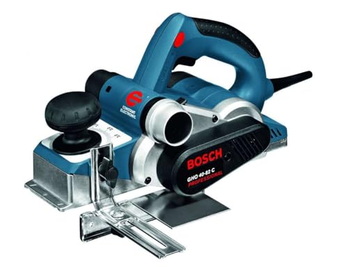 Bosch Professional Hobel GHO 40-82 C (Leistung 850 Watt, inkl. Staubbeutel, Parallelanschlag, Falztiefenanschlag, 1x Hobelmesser, Einlage, L-BOXX) von Bosch Professional