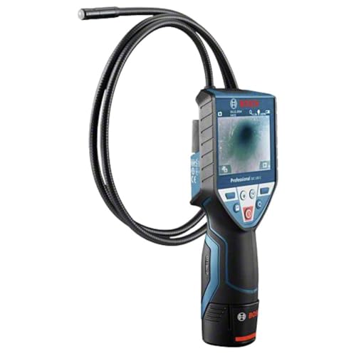 Bosch Professional 12V System Inspektionskamera GIC 120 C (1x Akku 12V + Ladegerät, Kabellänge: 120 cm, Display: 3,5’’, 4X AA-Batterie, L-BOXX) von Bosch Professional