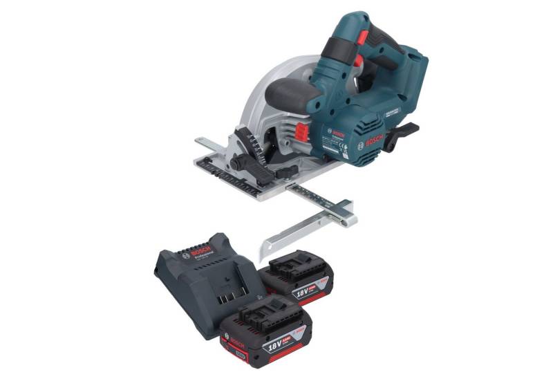Bosch Professional Kompakt-Handkreissäge GKS 18V-57-2 18 V 165 mm Brushless + 2x Akku 4,0 Ah + Ladegerät von Bosch Professional